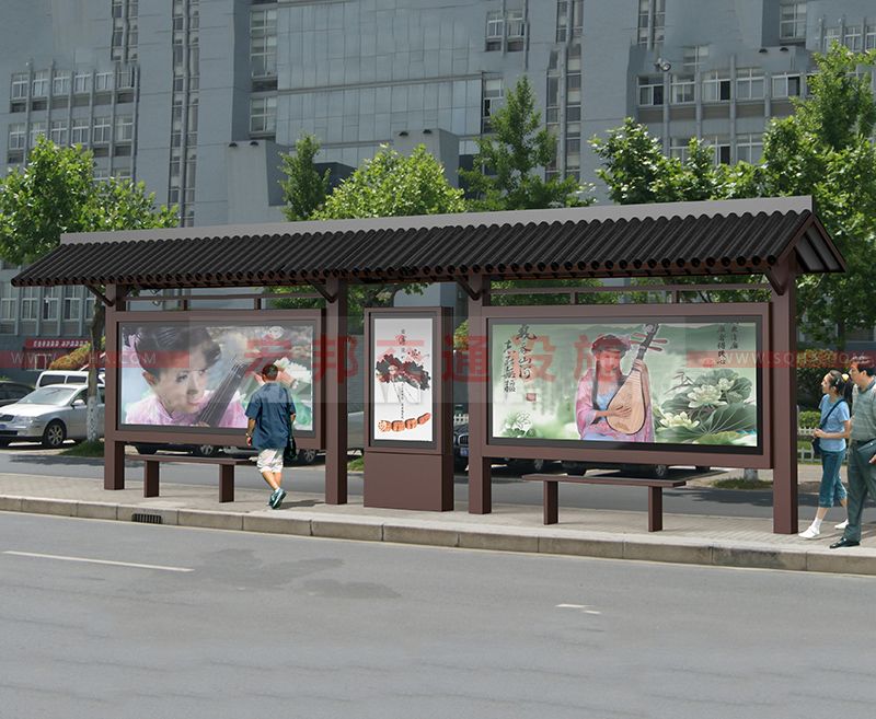 現代不銹鋼候車亭廠家的獨特設計